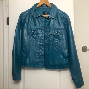 Blue gap leather jacket